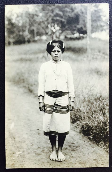 Vintage 1910 1920 Igorot Poss Bontoc Woman Philippines Rppc 5