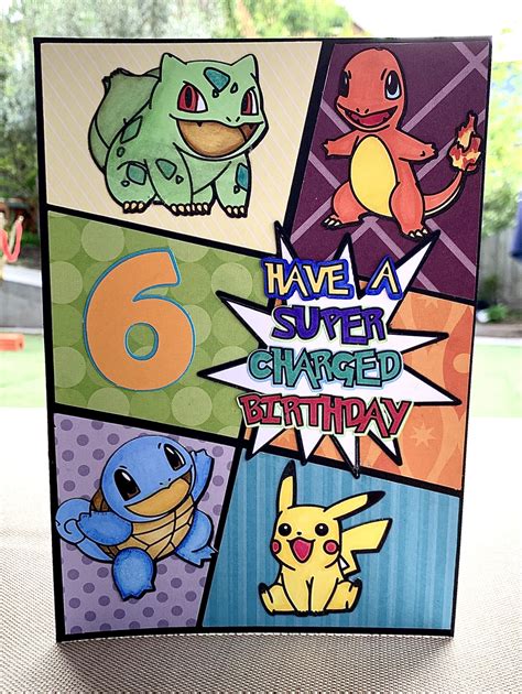 Pokemon Birthday Card For My Nephew Created With Print And Images Which