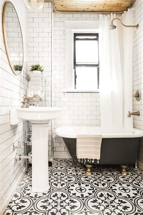 Beautiful Bathrooms With Stunning Black And White Floor Tile