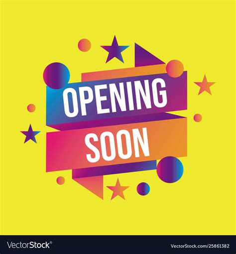 Opening soon banner modern Royalty Free Vector Image