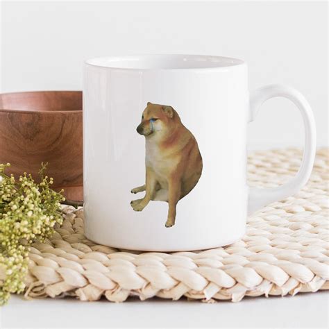 Cheems Crying Buff Doge Meme Coffee Tea Mug 11oz Latest Dank Etsy