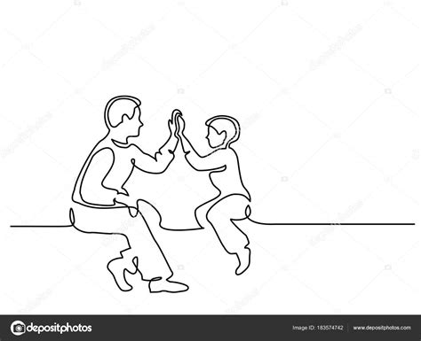 père et fils assis ensemble image vectorielle par valenty © illustration 183574742