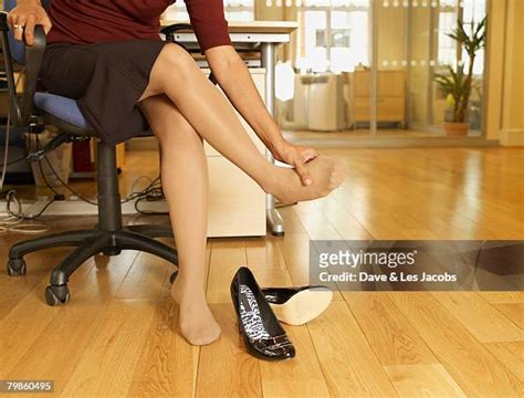 Business Woman Massages Tired Feet Bildbanksfoton Och Bilder Getty Images