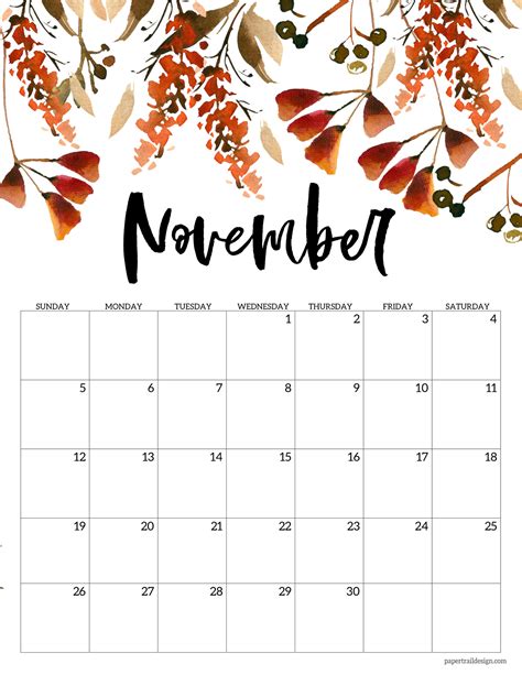 November 2023 Calendar Printable Printable World Holi