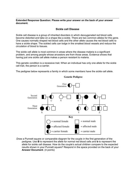 How many males are there? Sickle Cell Anemia Worksheet Answers | Free Printables ...