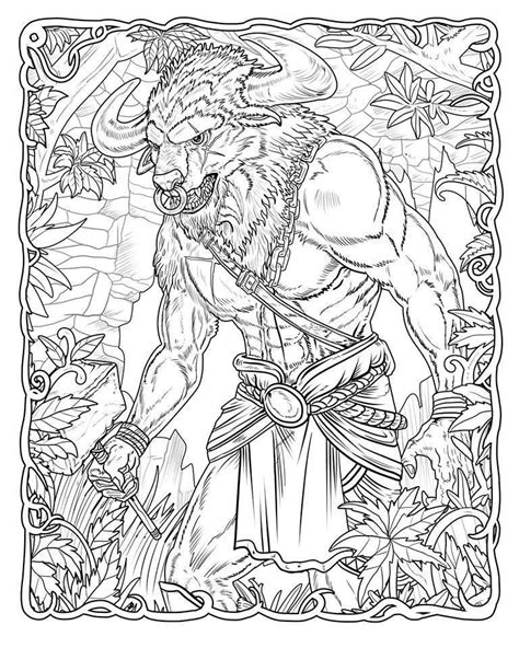 Printable Mythological Coloring Pages For Adults