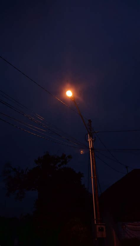Lampu Jalan Malam Aesthetic Latar Belakang Fotografi Alam Seni Foto