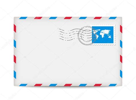 Vector Postage Envelope With Stamp Stock Vector Image By ©kolobock