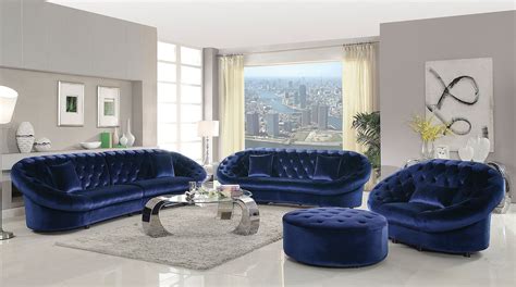 Romanus Living Room Set Royal Blue Living Room Sets Living Room