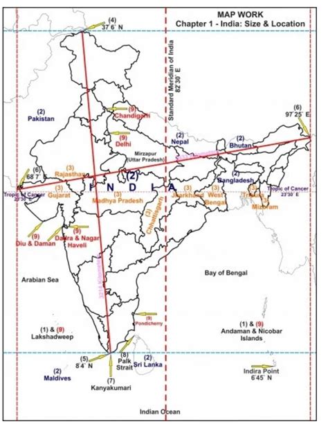 India Map Latitude And Longitude Images