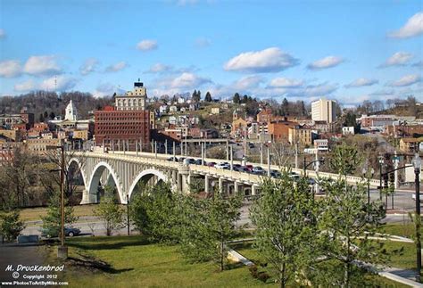 The Adams Street Bridge And Downtown Fairmont West Virgini Flickr