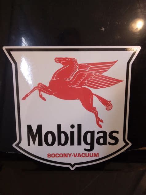 Mobil Gas Sign Mobiloil Signs For Men Man Cave Garage Etsy