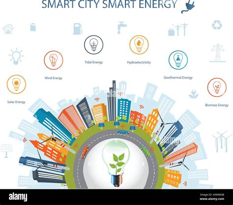 Ecological City Conceptsmart City Concept And Smart Energy With Stock