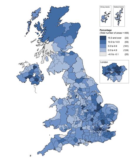 Karte Der Bevölkerung Von Vereinigtes Königreich Uk