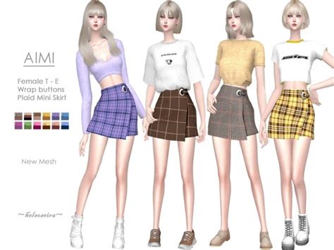 Aimi Wrap Skirt By Helsoseira At Tsr Sims 4 Updates
