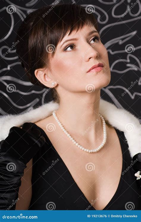Aristocratic Lady In An Evening Dress Stock Photo Image Of Fashion