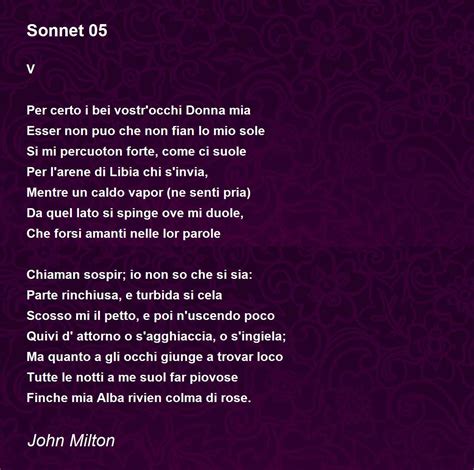 Sonnet 05 Sonnet 05 Poem By John Milton