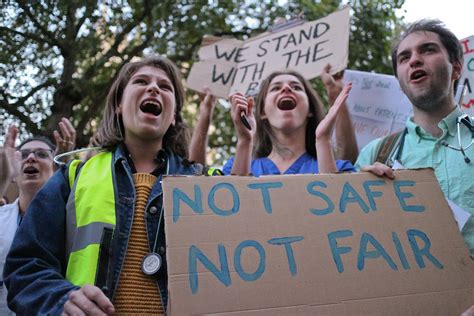 Junior Doctors Protest At Westminster Against ‘unsafe And ‘unfair