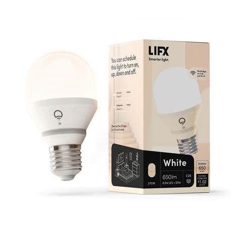 Lifx 50 Watt Equivalent A19 Smart Wi Fi E26 Led Light Bulb Works W