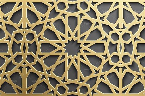 Seamless Islamic Pattern Gold Eps10 Islamic Pattern Islamic