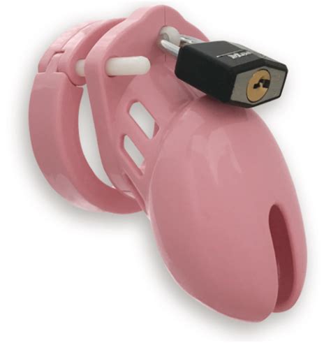Cb 6000 Male Chastity Device 25 Inches Cock Cage And Lock Set Pink On