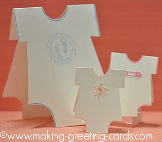 Here is an eclectic mix of card making ideas for you! Onesie Baby Cards - Tutorial - Pattern - Onesie Template