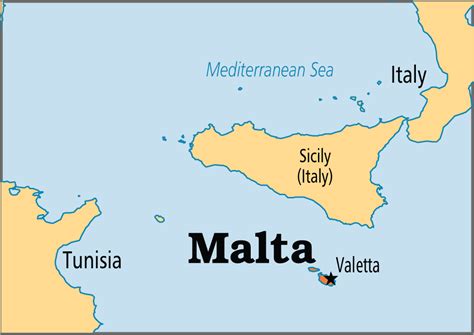 Where Is Malta In Europe Map US States Map