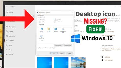 Windows 10 Fix Desktop Icons Are Missing Not Showing Youtube