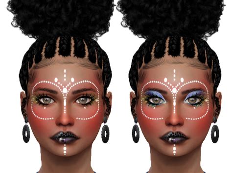 The Sims Resource African Face Paint 3 Blush