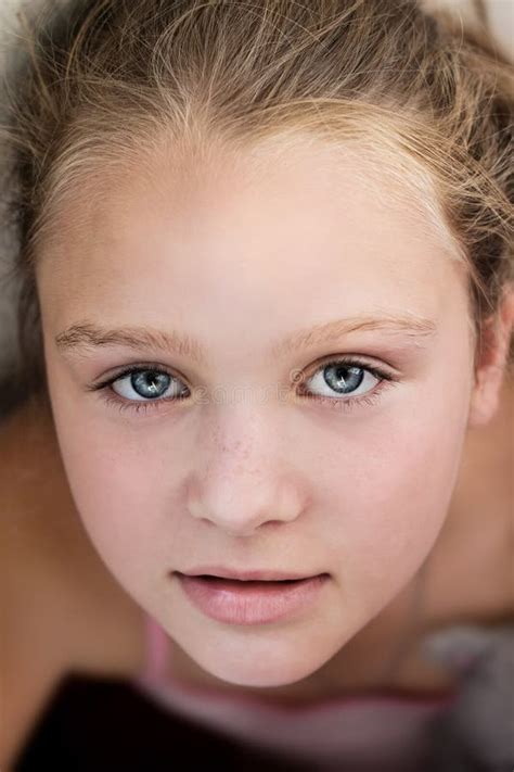 Close Up Portrait Of Beautiful Little Girl Stock Photo Image Of Eyes