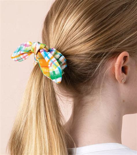 How To Make Cotton Bow Hair Scrunchies Scrunchie Hairstyles Indie
