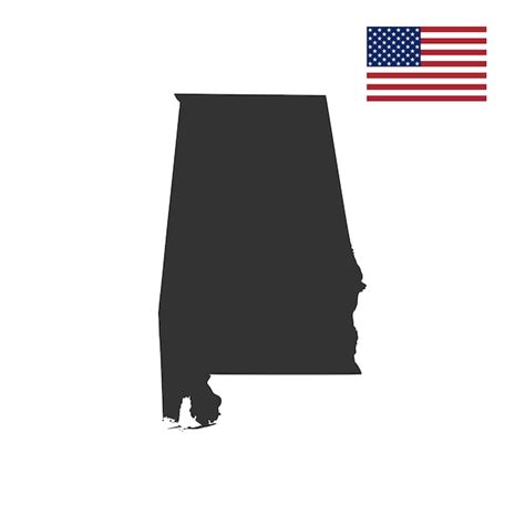 Premium Vector Map Of The Us State Alabama