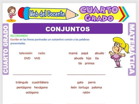 Introducción A Los Conjuntos Para Cuarto Grado De Primaria Web Del