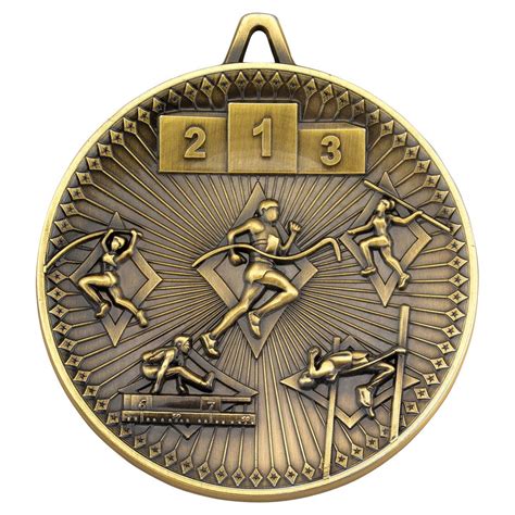 Athletics Deluxe Medal Antique Gold 235in Sabre Sports Products