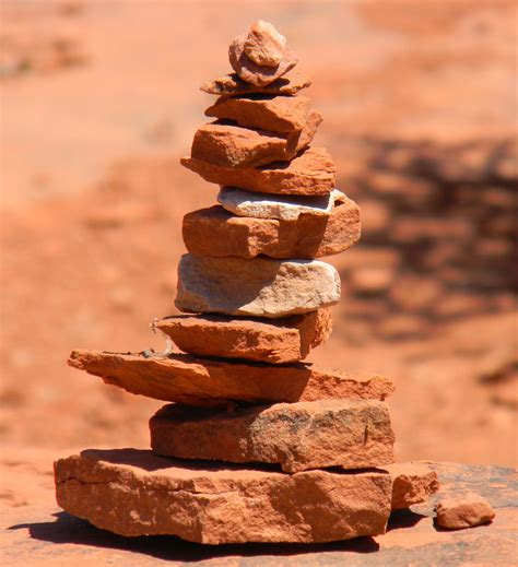 Stacked Stones In A Vortex In Sedonafeel The Energy Stone