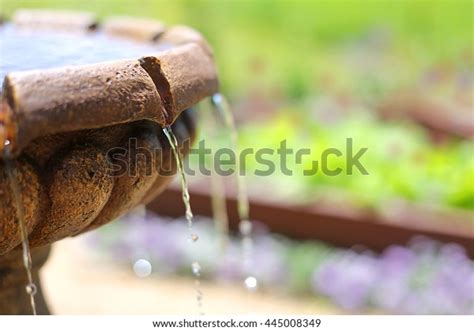 Close On Water Dripping Out Stone Stock Photo Edit Now 445008349