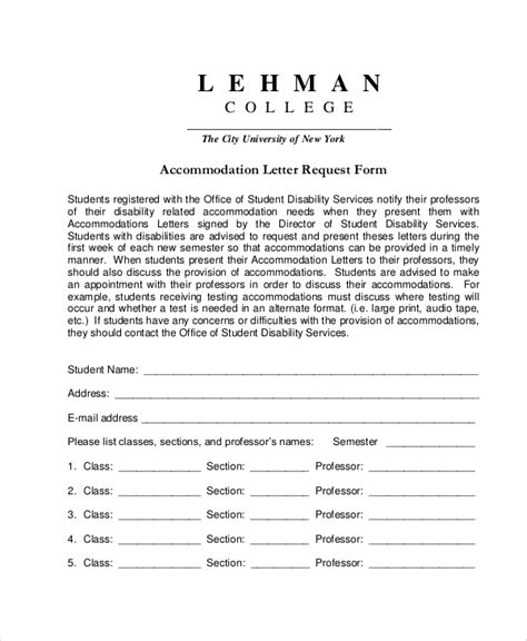 sample letter request forms  ms word