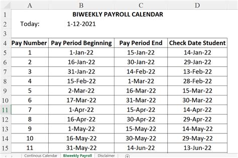 Biweekly Pay Schedule Gratis