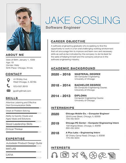 10 Simple Fresher Resume Templates