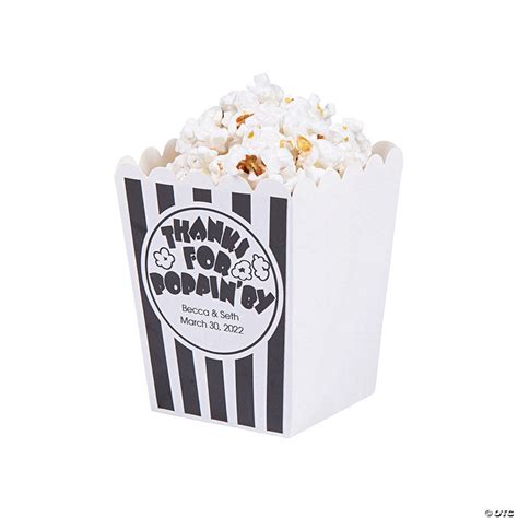 Personalized Thanks For Poppin By Mini Popcorn Boxes Oriental Trading