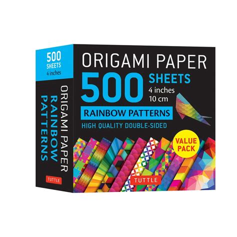 Origami Paper 500 Sheets Rainbow Patterns 4 10 Cm Tuttle Origami
