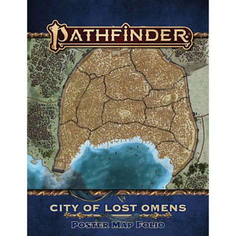 Pathfinder 2e Rpg City Of Lost Omens Poster Map Folio Roleplaying