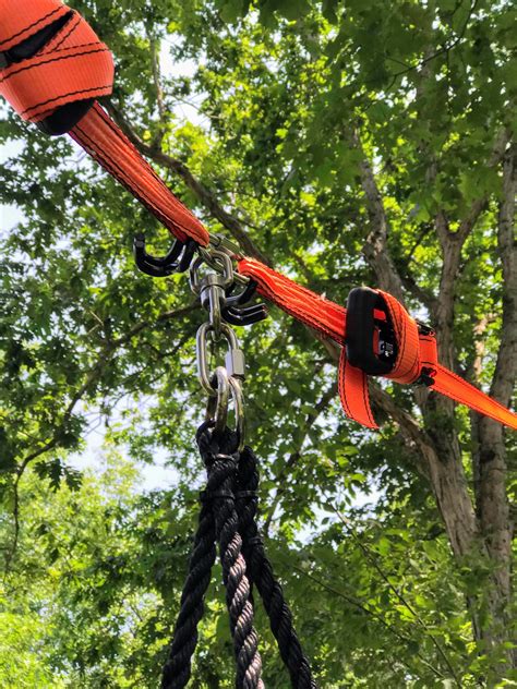 How To Hang A Web Swing Between Two Trees How To Hang A Swing Between