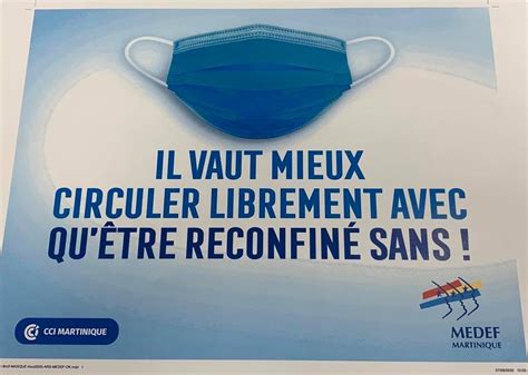 Des parents d'élèves manifestent contre le port du masque dès 6 ans. Martinique : Le MEDEF et la CCI lancent une campagne de ...
