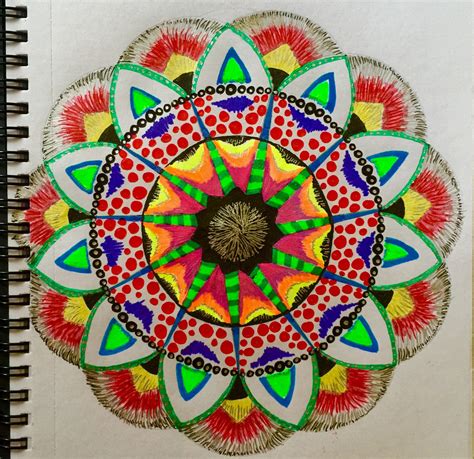 By Cass Wright Mandala Quick One With My New Gel Pens Drawing Some