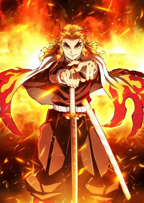 Ever since the death of his father, the burden of supporting the family has fallen upon tanjirou alongside the. Kyoujurou Rengoku 🔥 | Demon slayer, Guerrier anime, Fond d'ecran dessin
