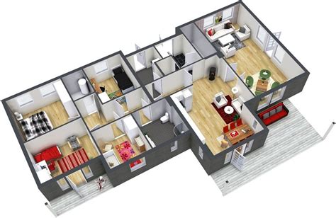 Yuk, lihat ulasan 7 desain rumah 6×10 yang minimalis dari 99.co! Tampilan 3D Desain Rumah Minimalis Dengan 3 Kamar Tidur ...