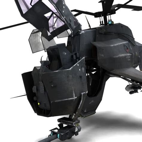 This makes me feel really uneasy watching this. Combine Helicopter - Hunter-Chopper 3D Model animated ...