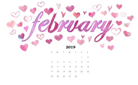 🔥 Download Cute February Calendar Printable Hd Wallpaper Floral Design