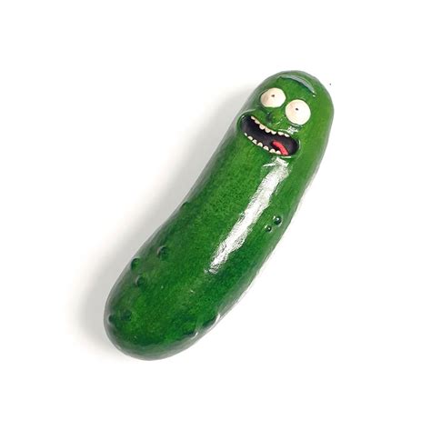 Pickle Rick 3d Printed Handpainted Pickle Rick Rick And Morty Etsy Uk